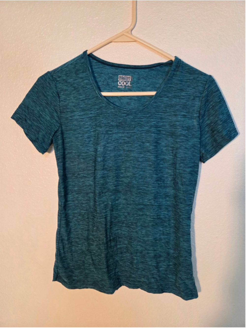 32 Degrees Cool Women’s Scoop Neck Athletic T-Shirt Heather Teal Green M W-345